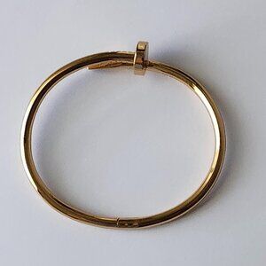 Gold plated Nail bracelet Juste un Clou inspired classic model size 16 NWOT